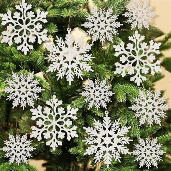 36pcs Snowflakes-Christmas Tree Decorations, Snowflake Ornaments for Tree - Picture 7 of 7